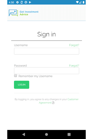 Get Investment Advice Screen 3