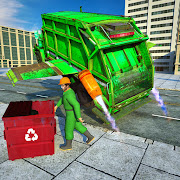 Flying Garbage Truck, Dump Truck Driving Simulator  Icon
