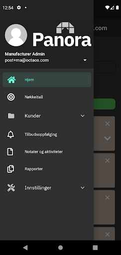 Android application Octaos CRM screenshort