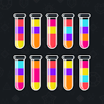 Water colors sort puzzle game