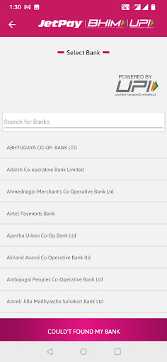 BHIM JetPay Screen 3