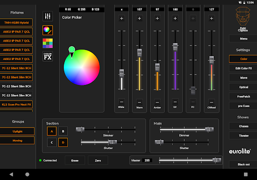 Android application Light Captain - DMX Controller screenshort