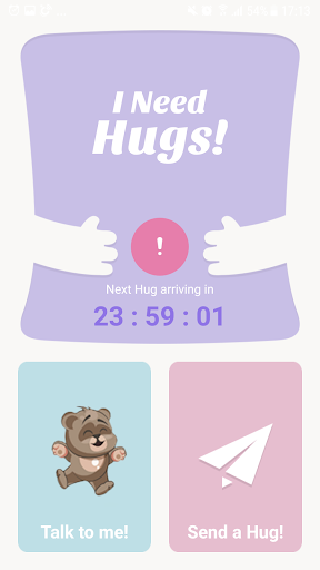Android application I need hugs screenshort
