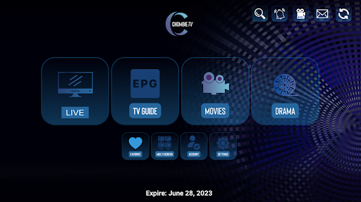 Android application Chombie TV Player screenshort