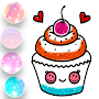 Glitter Cupcake Coloring Pages