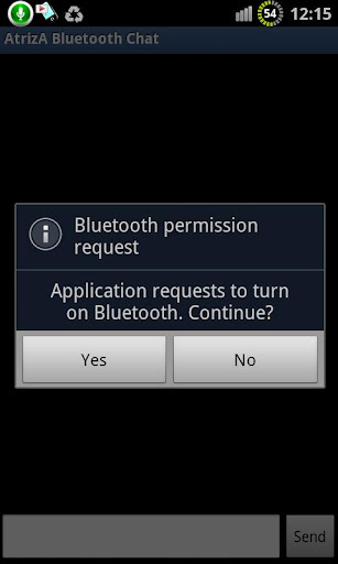 Android application AtrizA Bluetooth Chat screenshort