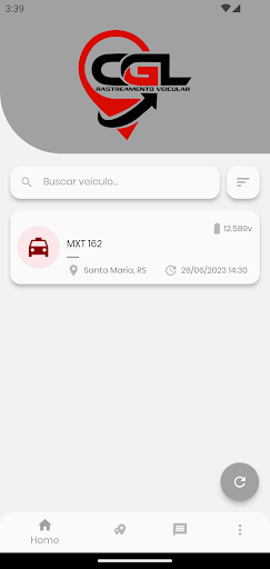 Android application CGL Rastreamento screenshort
