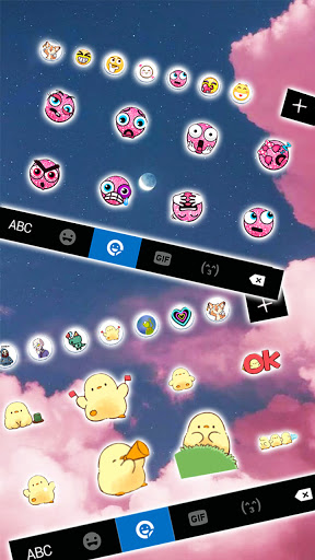 Transparent Sky Keyboard Backg Screen 3