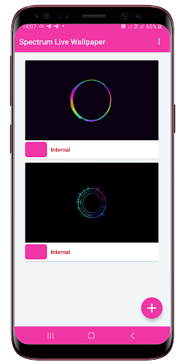 Android application Audio Spectrum Live Wallpaper screenshort