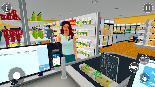 Supermarket Cashier Games 3D