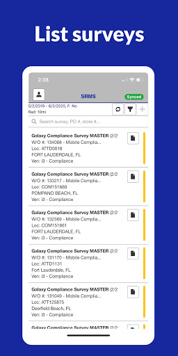 Android application SRMS Surveys screenshort