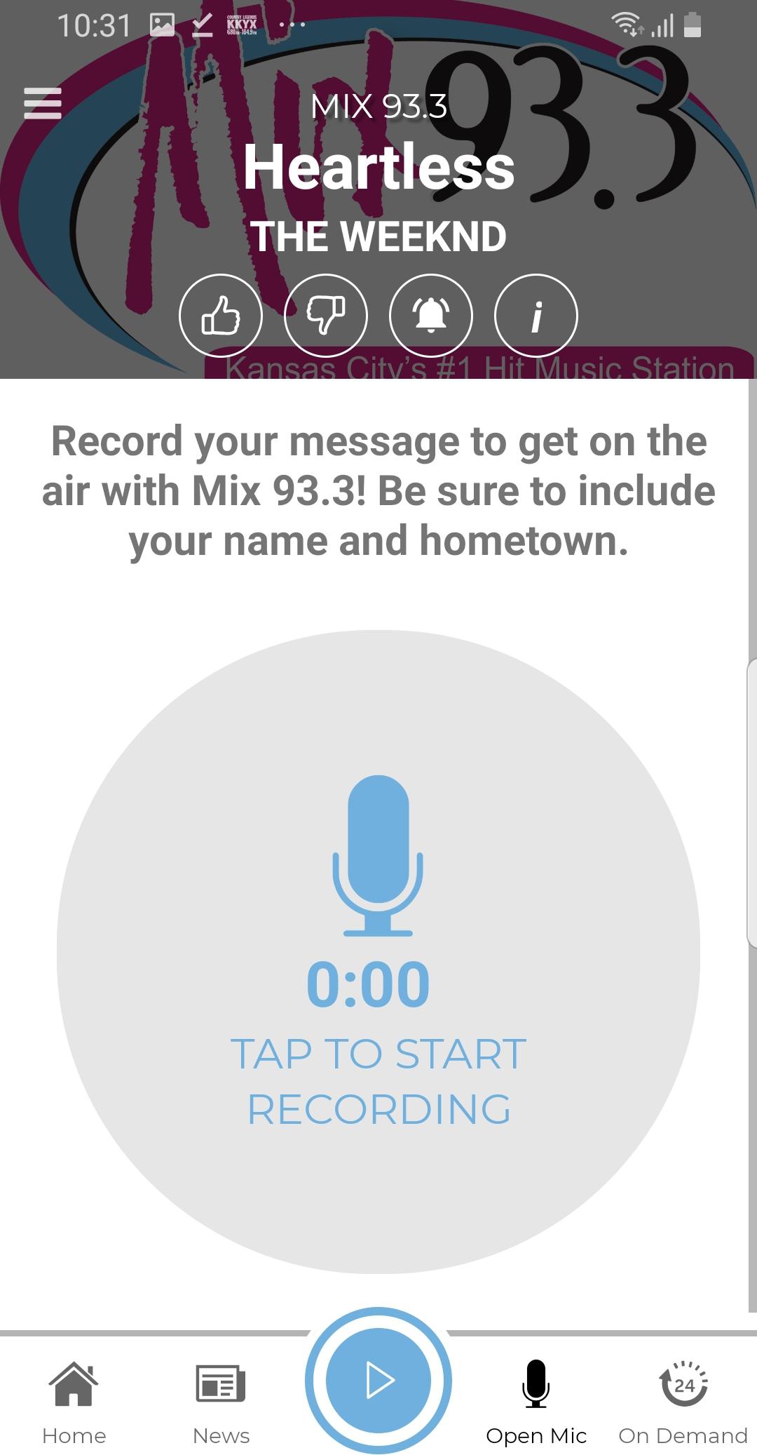 Android application Mix 93.3 KC screenshort