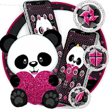 Cute Cartoon Pink Heart Panda Theme icon