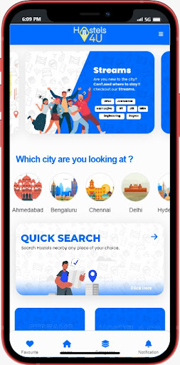 Android application Hostels4U - Search Hostels/PG screenshort