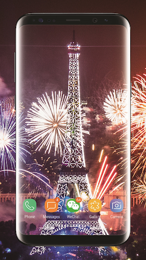 New Year Eiffel Fireworks Live Screen 2