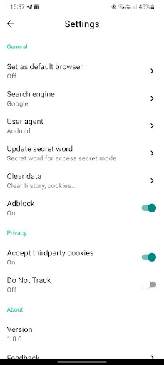 AndroidMobileBrowser Screen 2