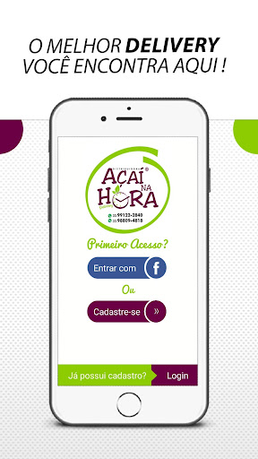 Android application Açaí na Hora Delivery screenshort