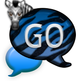 GO SMS - Blue Zebra 3D icon