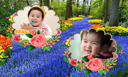 Beautiful Garden Double Photo Frame Application