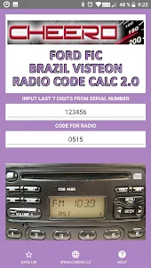 RADIO CODE for FORD FIC BRAZIL