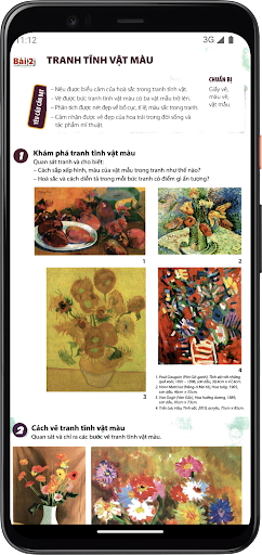 Android application Mĩ thuật Lớp6 screenshort