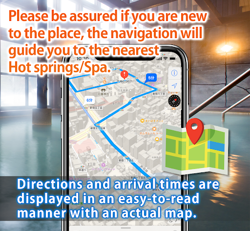 Hot spring spa information Map Screen 3