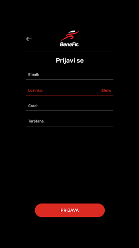 Android application BeneFit+ screenshort