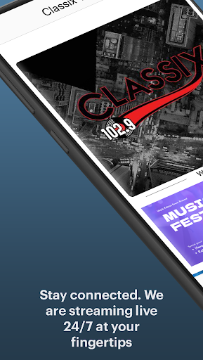 Android application Classix 102.9 screenshort
