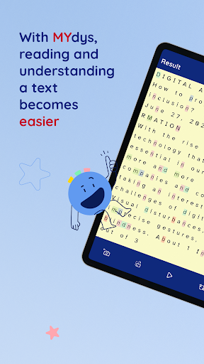 Screenshot of MYdys - aid for dyslexia