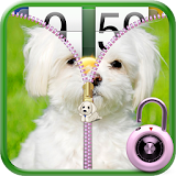 Cute Baby Dog Zipper Lock icon