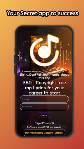 Android application Rap Lyrics - Become a rapper screenshort