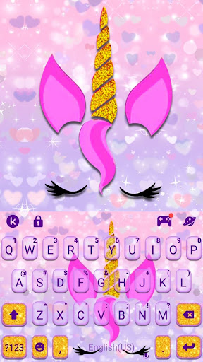 Android application Dream Glitter Unicorn Keyboard screenshort