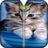 Cute Kitten Zipper Lock icon