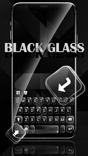 Android application Simple Black Glass Keyboard Th screenshort