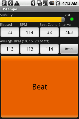 Android application HSTempo screenshort