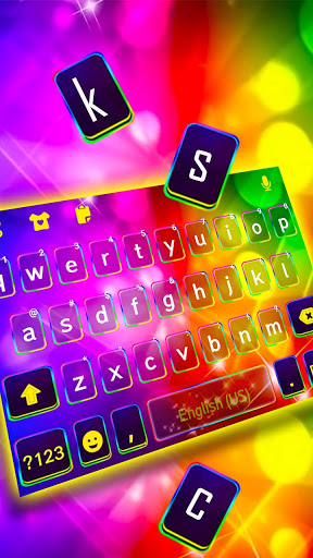 Android application Bright Neon Flash Keyboard Bac screenshort