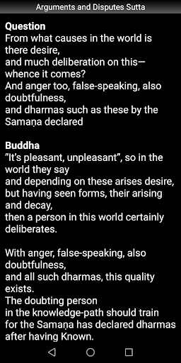 Arguments and Disputes Sutta