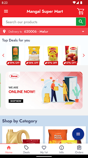 Android application MANGAL SUPER MART screenshort