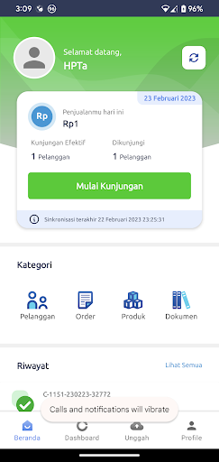 Android application Klikpeta Sales Indonesia screenshort