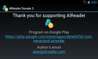 screenshot of AlReader Donate 3