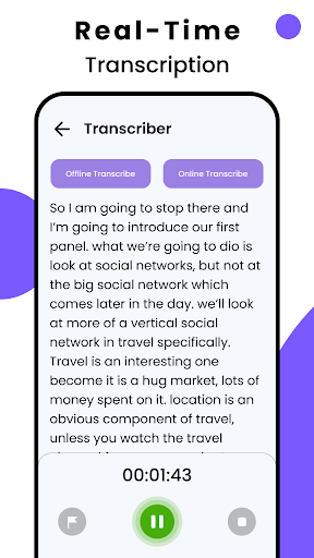 AI Speech to text: Transcribe Screen 3