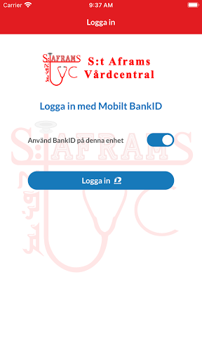 Android application S:t Aframs Vårdcentral screenshort