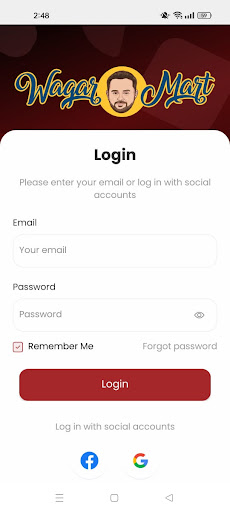 Android application Waqarmart.social - Build Brand screenshort