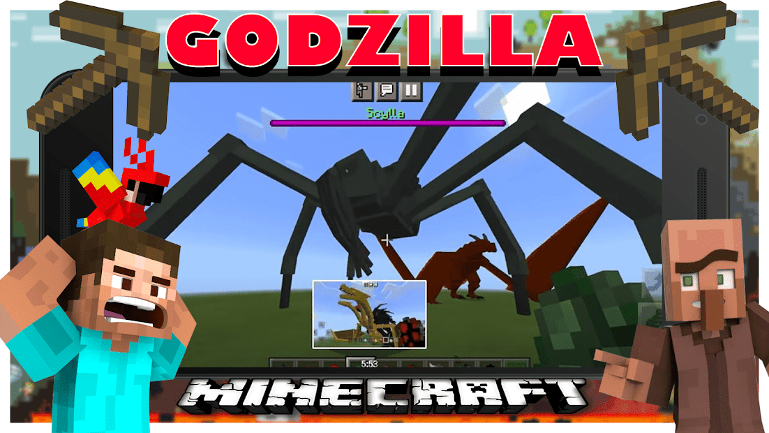 Captura de Pantalla 3 Godzilla Game Mod Minecraft android