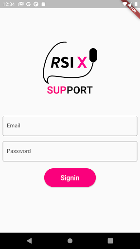 Android application RSI X Support screenshort