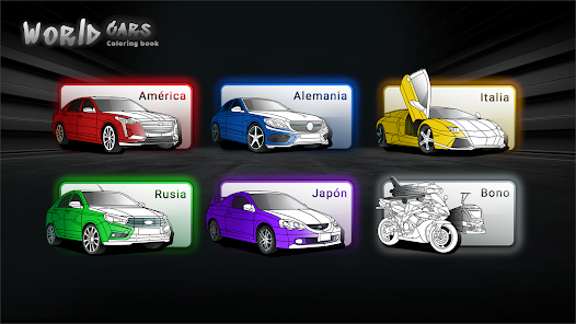 Captura de Pantalla 4 Juego de Colorear Mundo Carros android