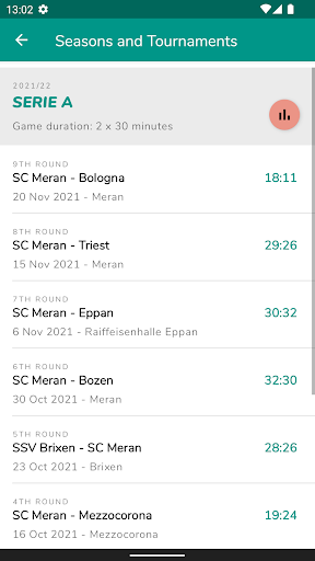 Handball Statistics Screen 2