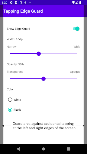 Tapping Edge Guard Screen 2