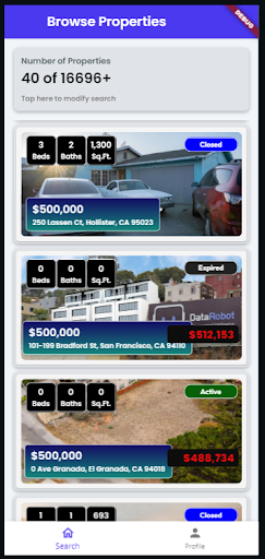 Android application MarketWhiffs screenshort