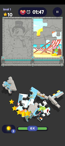 Android application Jigsaw Rush 3D screenshort